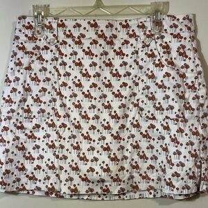 Golf Skort Lady‎ Hagen Women's SZ 8 White Orange Graphic Skirt W/lining athletic